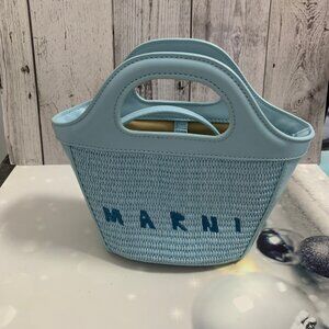 Marni Women's Shoulder Bag Holiday Style ⛱️• Weave Raffia Summer Holiday Handbag